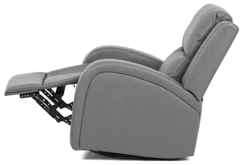 Fotoliu De Relaxare Și TV Culoare Gri , Reglabil Manual, Rabatalil,Tapițat cu Textil Efect De Piele, TV-4089