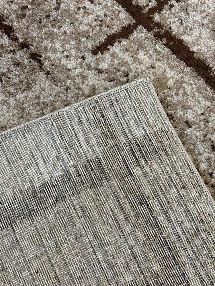 Nora 6035 bézs modern szőnyeg 80 cm-es szett