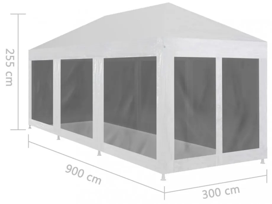 partisátor 8 hálós oldalfallal 9 x 3 m