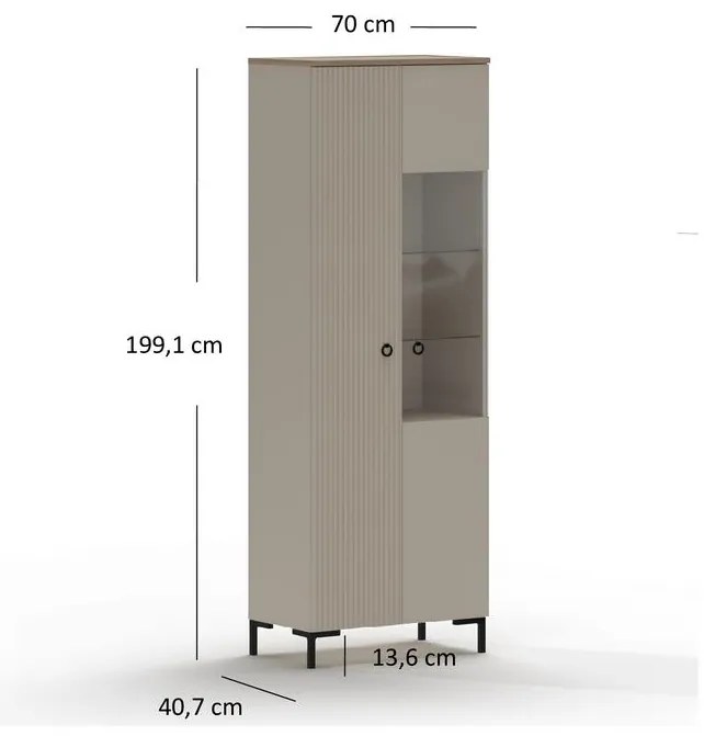 Vitrin Demandaron 1 (taupe + silverjack tölgy) . 1116815