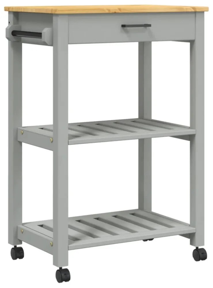 MONZA tömör fenyőfa konyhai kocsi 60 x 40 x 88,5 cm