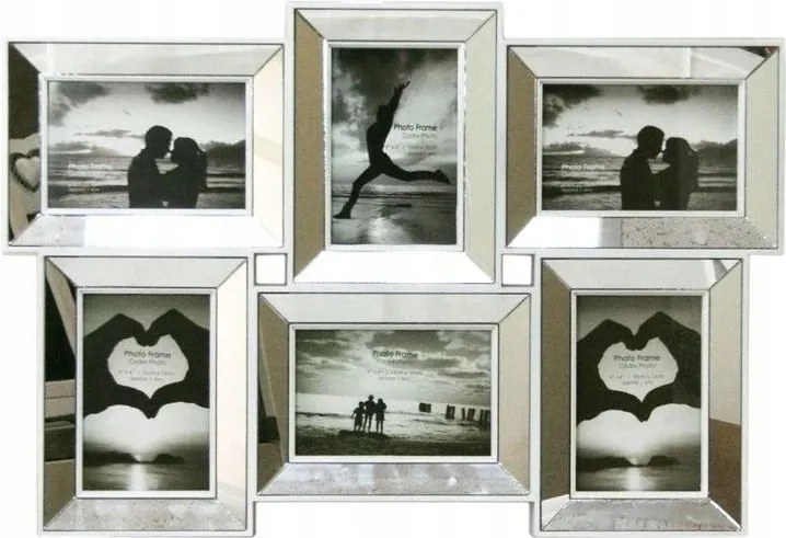 Képkeret Collage Tükör Fehér 55X37,5X2,5CM