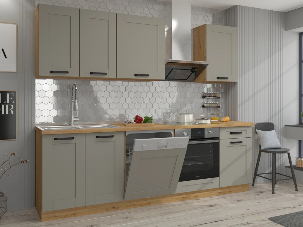 Sarok alsó konyhaszekrény Lucid 89 x 89 DN 1F BB (dustgrey + fehér). 1045533
