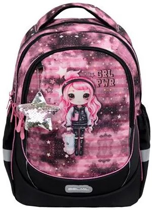 Iskolatáska, cipzáras, BELMIL Leisure Plus Pink Girl, pink lány (BL3388717L)