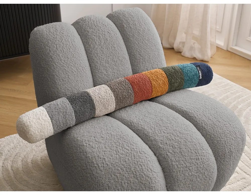 Világosszürke buklé fotel Janissaire – Bobochic Paris