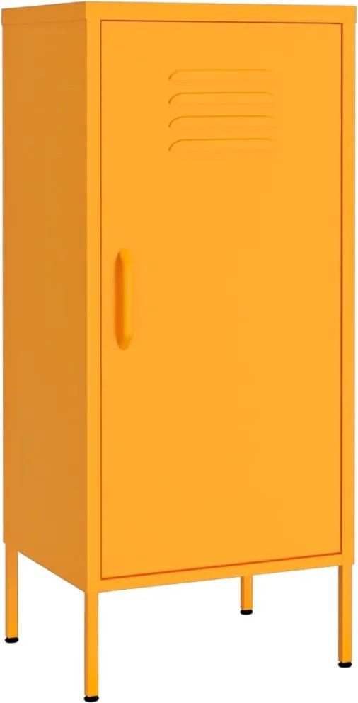 vidaXL mustársárga acél tárolószekrény 42,5 x 35 x 101,5 cm