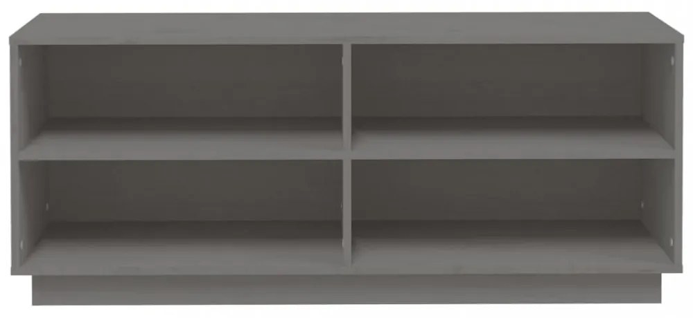 szürke tömör fenyőfa cipőszekrény 110 x 34 x 45 cm