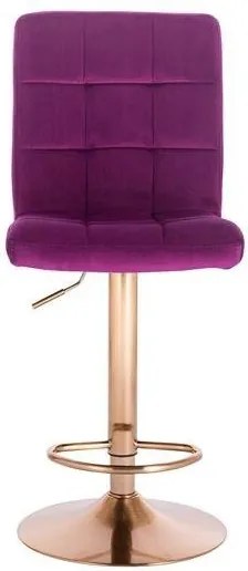 HR7009 Fukszia modern velúr szék arany lábbal