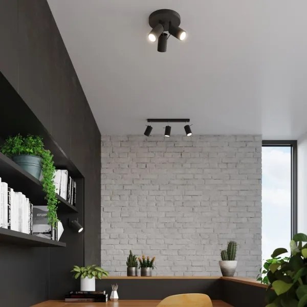 Sollux SL.1016 - Spotlámpa RING 3xGU10/10W/230V fekete