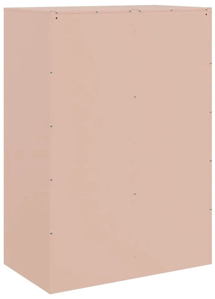rózsaszín acél magasszekrény 67x39x95 cm