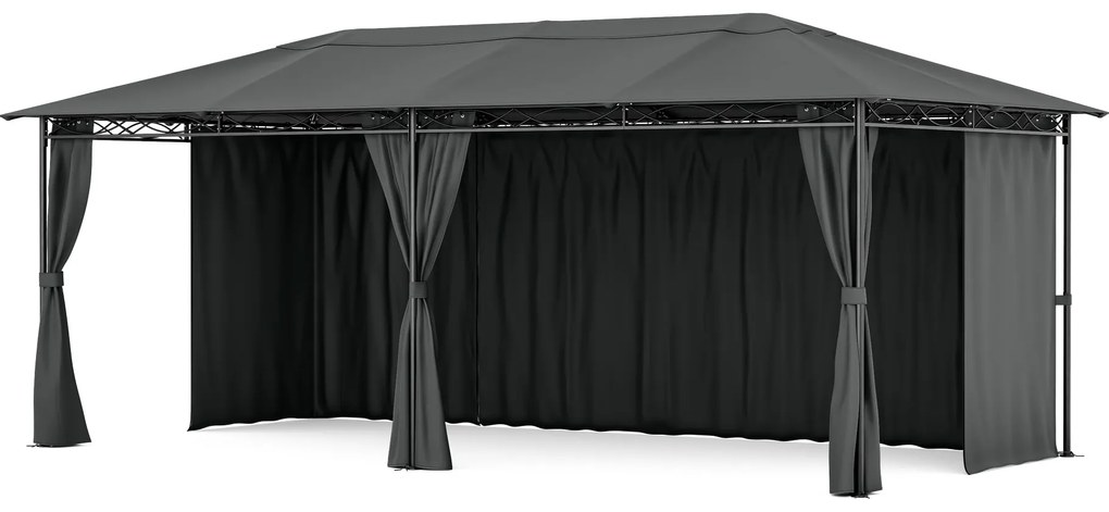 Blumfeldt Mondo 3x6 pavilon fémkerettel és 4 oldalfallal