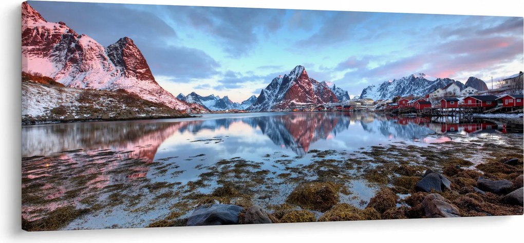 Kép - Napfelkelte Reine felett (120x50 cm)