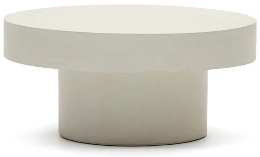 Beton kerek kerti dohányzóasztal ø 66 cm Aiguablava – Kave Home