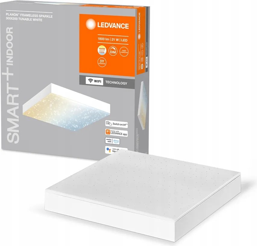 Plafon Led Panel Keret nélküli 21W 850lm Cct 30cm Fehér Smart+ WiFi Frameless