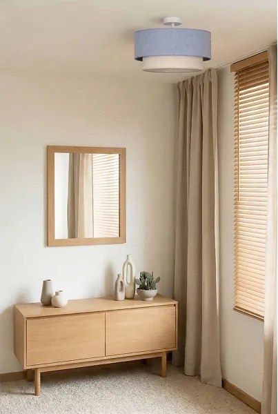 Brilagi - BOHO ECO LED felületre szerelhető csillár 1xE27/10W/230V Ø 40 cm kék/krémszínű