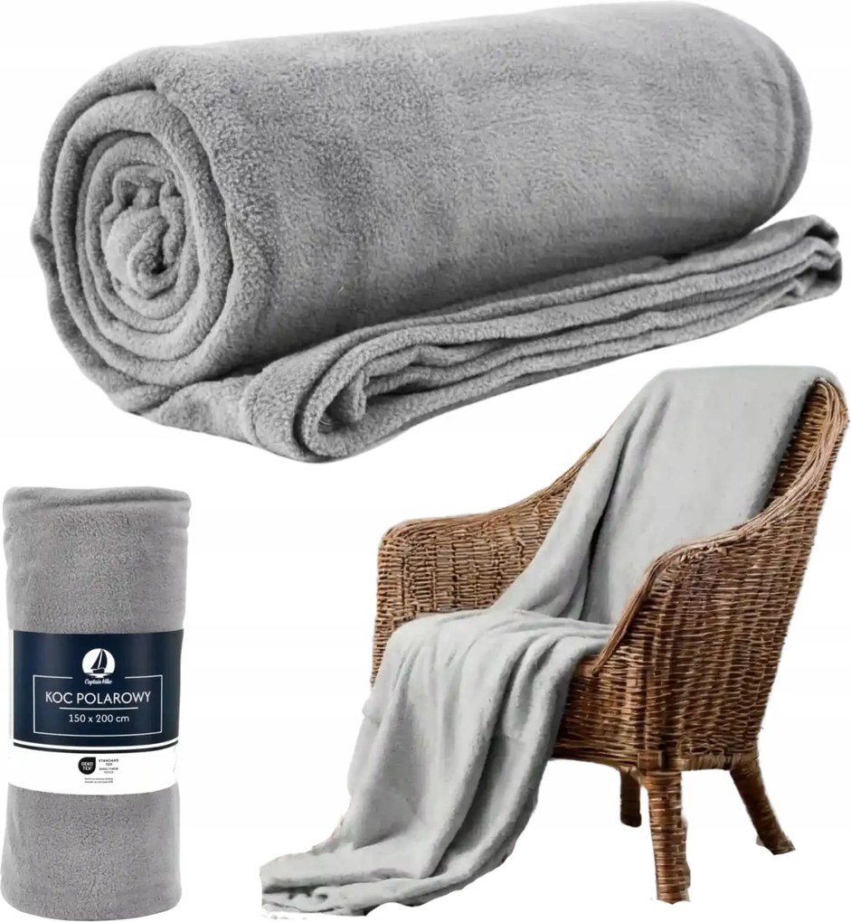 Puha és meleg takaró szürke ágytakaró Captain Mike 150 x 200 cm