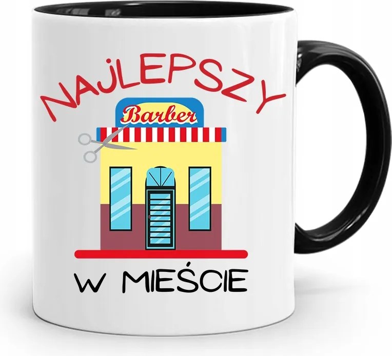 Fekete Fodrász Bögre A Város Legjobb Ajándéka fényképes nyomtatással