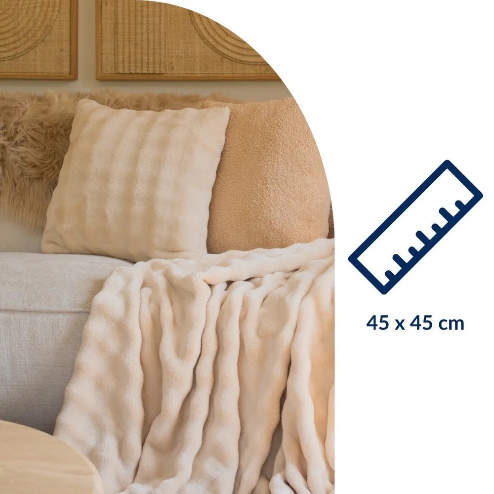 Mikroplüss díszpárna 45x45 cm Wave – Tiseco Home Studio