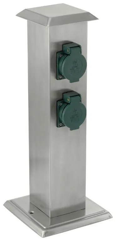 EGLO 90748 - Kültéri csatlakozós oszlop PARK 4 zöld SCHUKO IP44