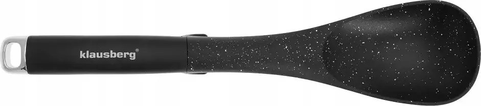 Fekete márvány nylon kanál, konyhai lapát.