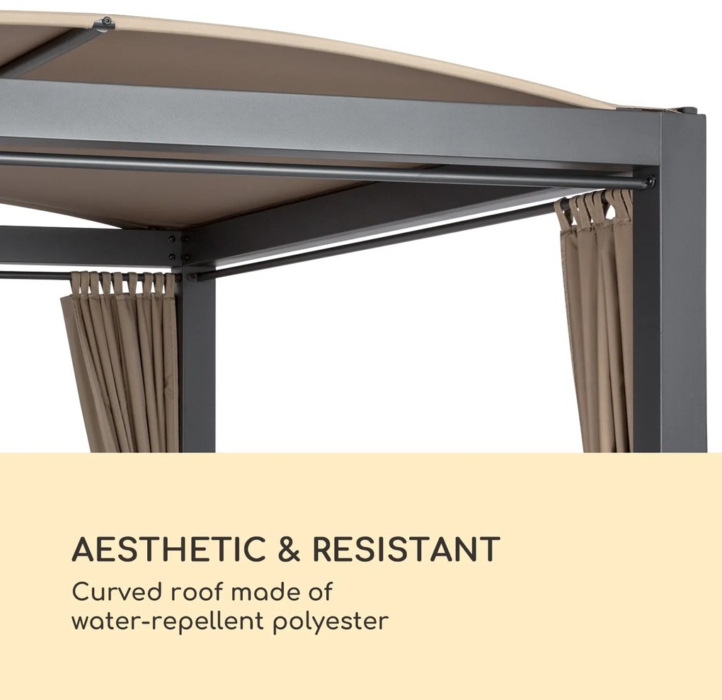 Eremitage Double XL napozóágy, 2 fő, fém váz, tető, függöny