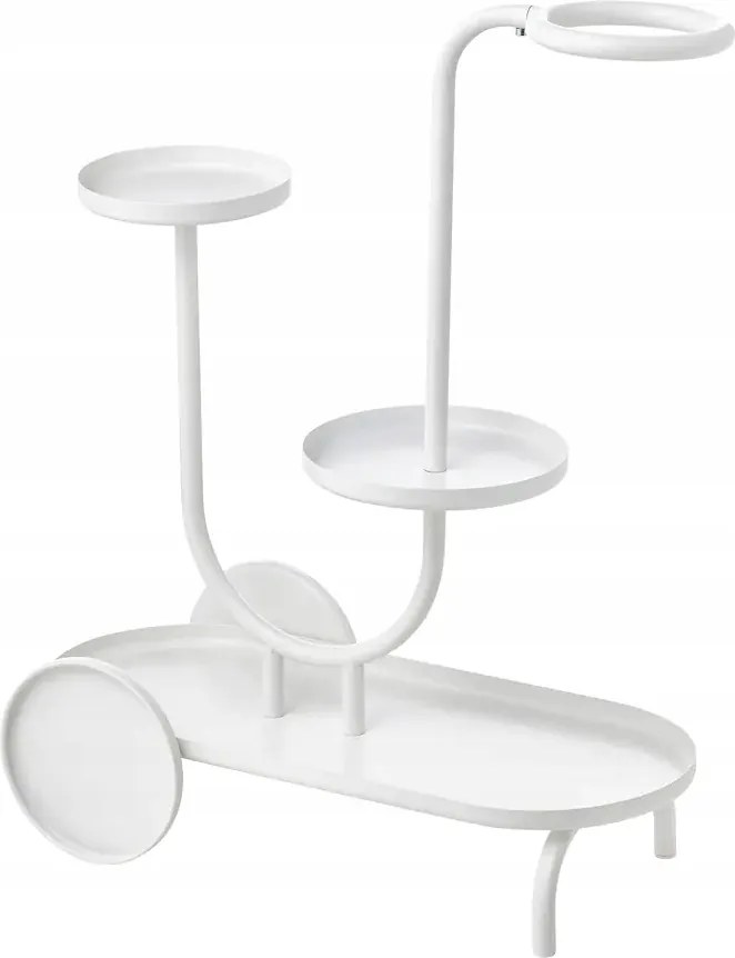 Ikea Chilistran Virágtartó állvány, gurulós virágágyás, fehér, 75 cm