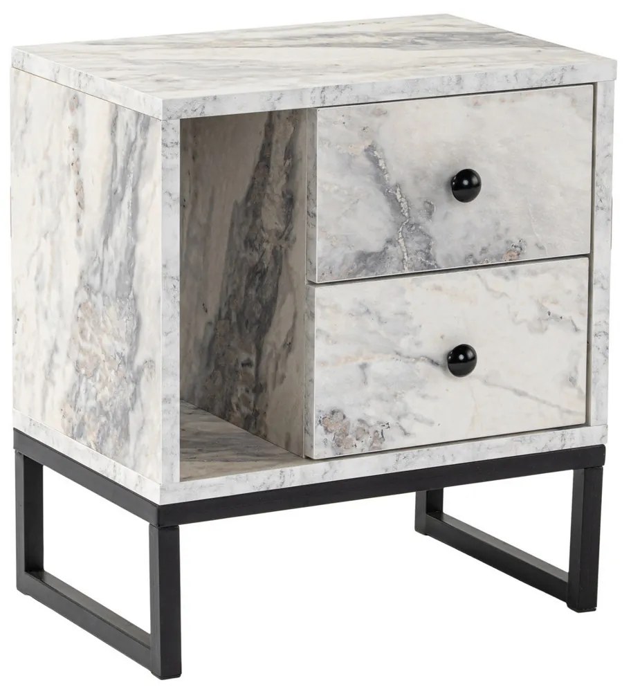 Éjjeliszekrény Glimmer Fressia Marble Black
