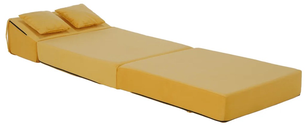 Összecsukható szék/matrac PELOS, sárga