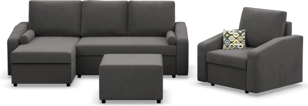 Zeus kanapéágy, kordbársony, hab töltet, döntött kartámasz, zöld