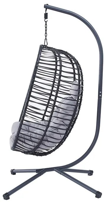 Függőszék, Fém + Polyrattan, Szürke. AZ-V1289 GREY