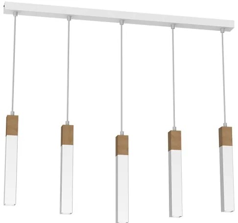 Csillár zsinóron SOLO 5xGU10/MR11/40W/230V fehér