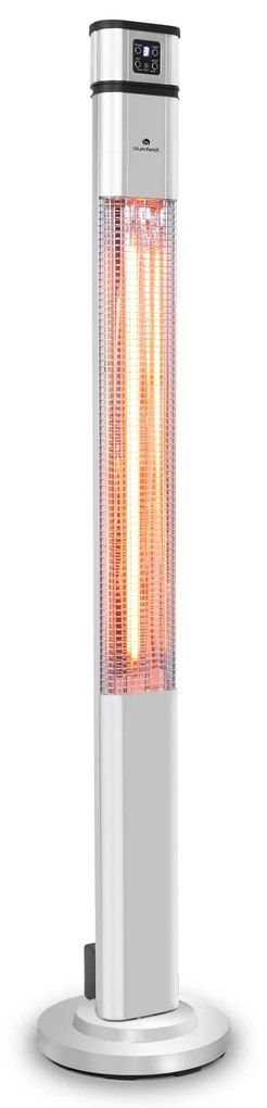 Blumfeldt Heat Guru Plus, infravörös hősugárzó, 2000 W, 3 fűtési fokozat, távirányító, ezüst