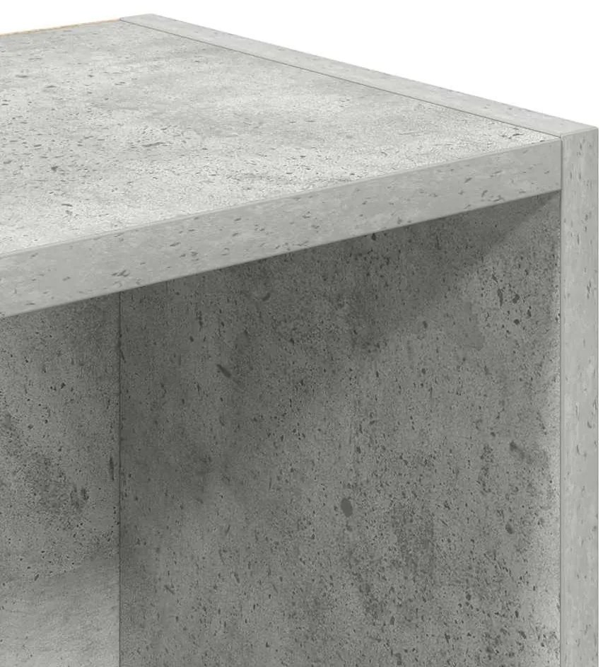 betonszürke szerelt fa könyvespolc 31x24x102 cm