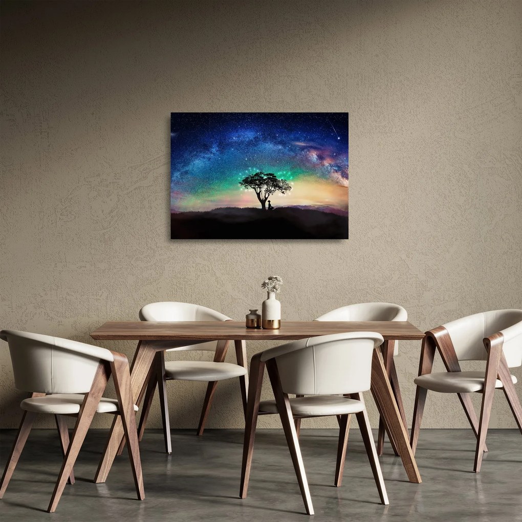 Kép - Pihenés a csillagok alatt (üvegen) (70x50 cm)