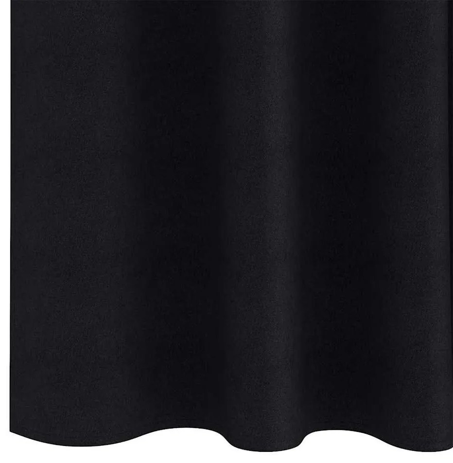Függönyök függönyökkel 2 pcs Fekete 225x140cm Poliészter