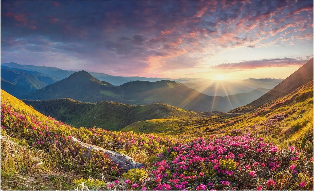 Flizelina fotótapéta Nappaliba és Hálószobába Hegyi panoráma 416x254