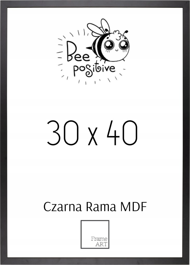 Képkeret 30x40 Fekete Poszterhez, Fotóhoz