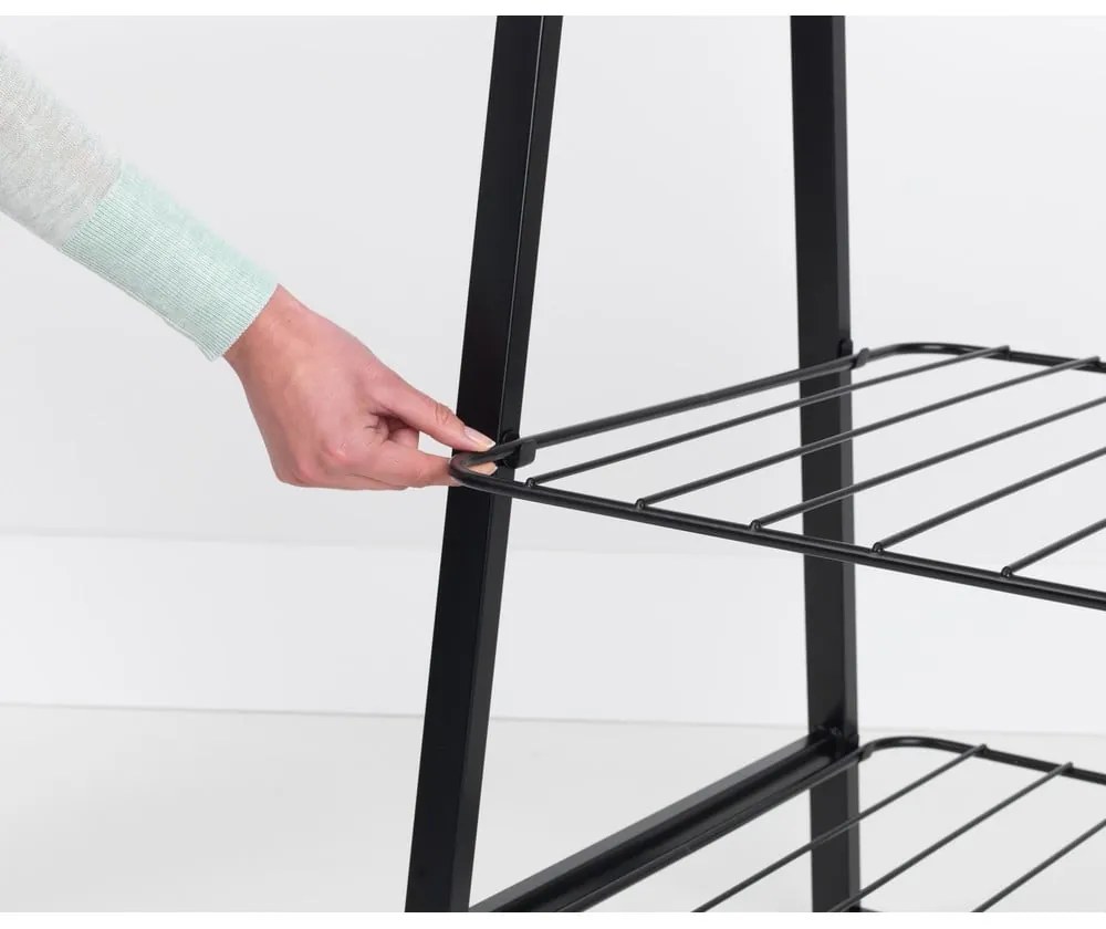 Fekete acél ruhatartó állvány Linn – Brabantia
