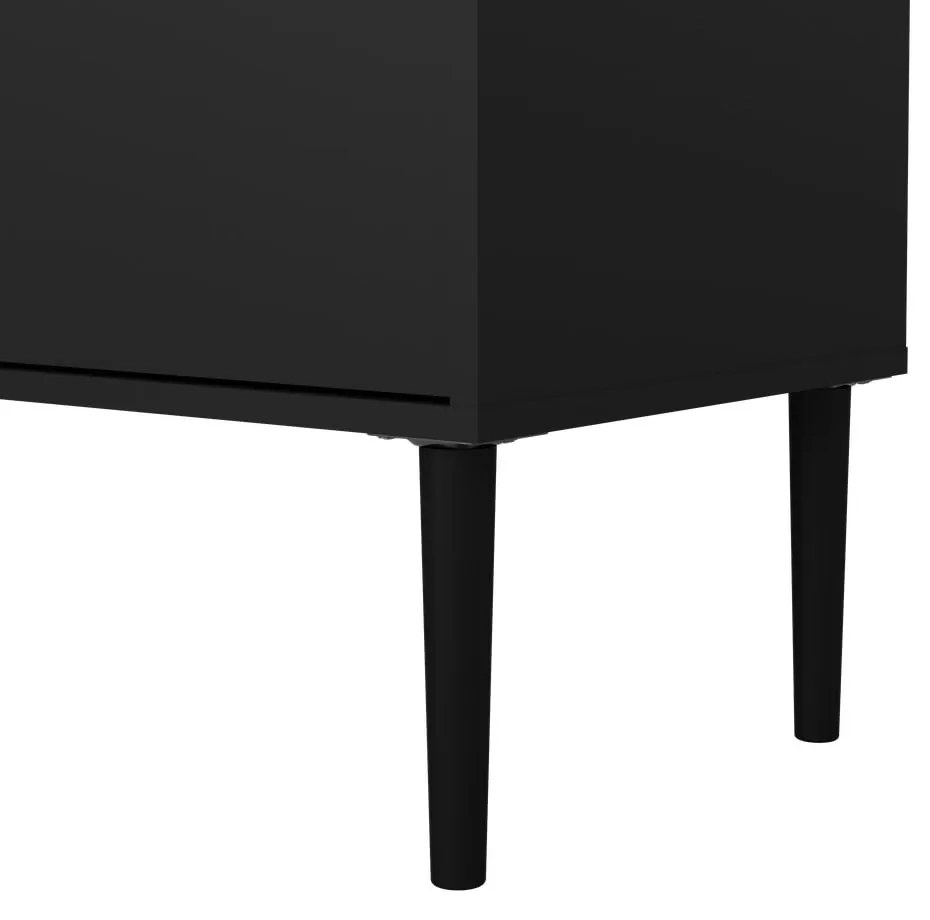 Fekete TV-állvány 177x57 cm Media – Tvilum