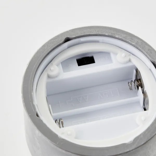 Brilliant - 3 db LED gyertya szett BOUGIE LED/2xAA IP44 szürke/fehér