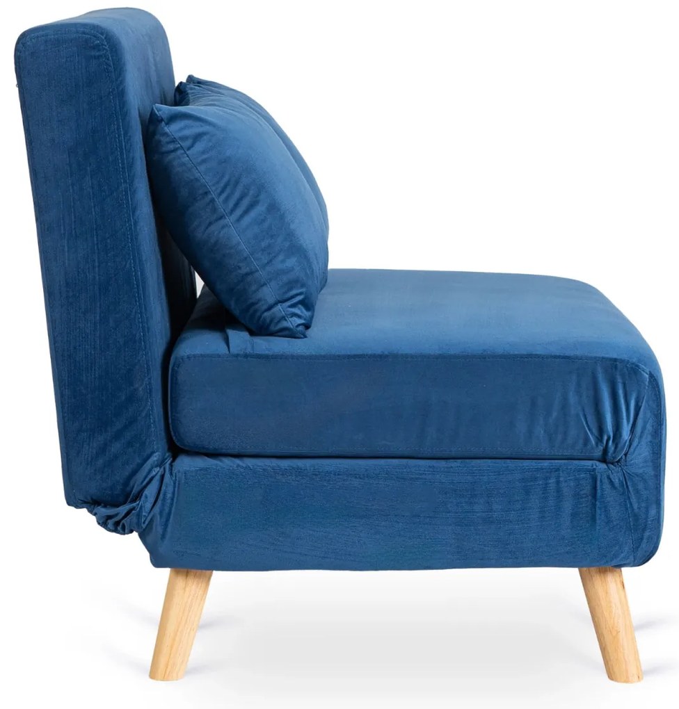 Ágyazható Fotel Sötétkék Színben. MARRY 2