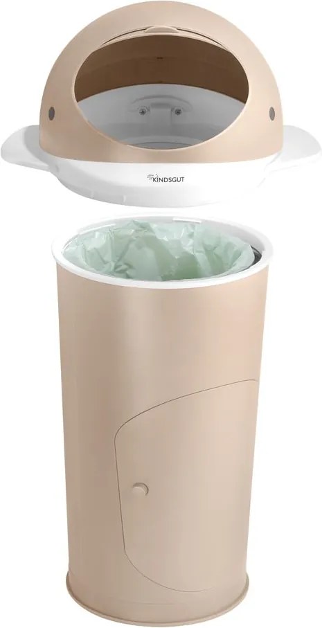 Bézs műanyag szemetes pelenkákhoz 25 l Whale – Kindsgut