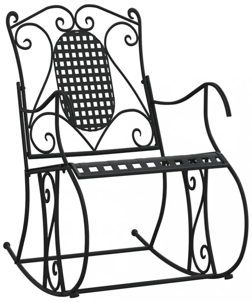 fekete acél hintapad 84 cm