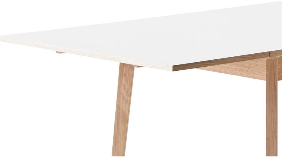 Single kihúzható étkezőasztal fehér asztallappal, 180 x 90 cm - Hammel