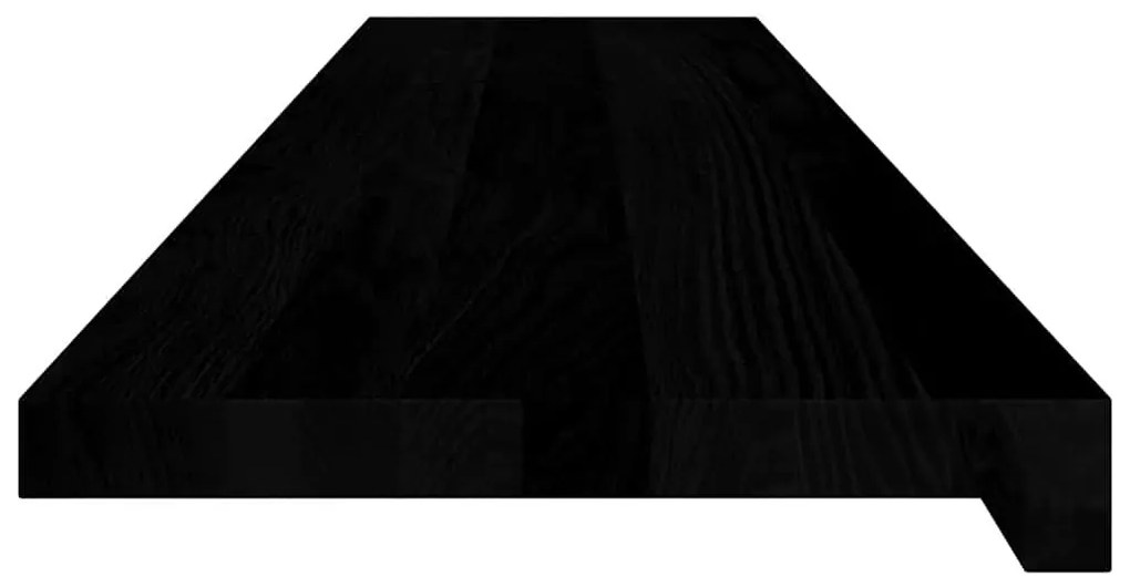 ablakpárkányok 2 db sötétbarna 120x25x2 cm tömör fa tölgyfa