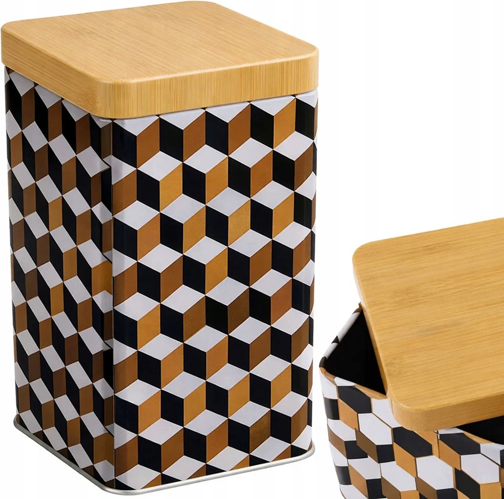 Konzervdoboz Fém Konyhai Tartály Ömlesztett Termékek Liszt Cukor Tészta 18