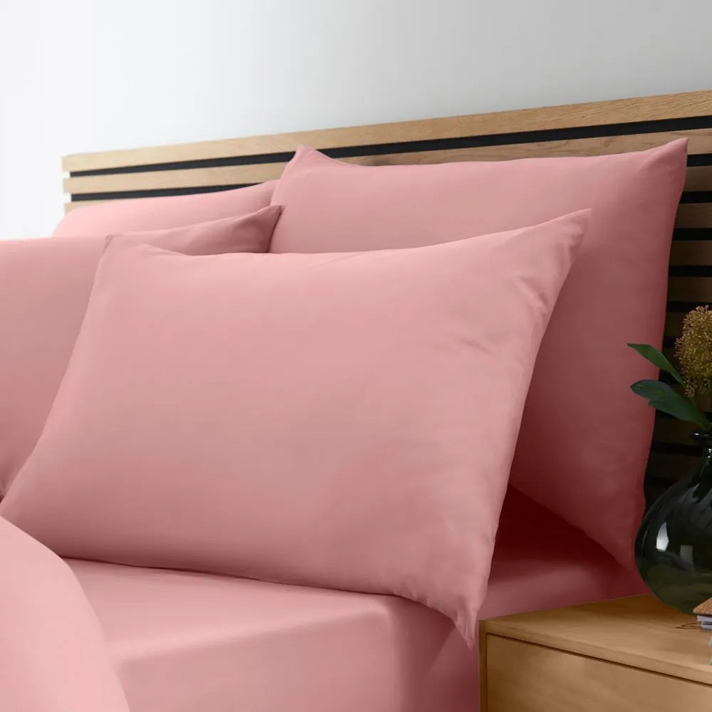 Rózsaszín kétszemélyes ágyneműhuzat 200x200 cm So Soft Non-Iron – Catherine Lansfield