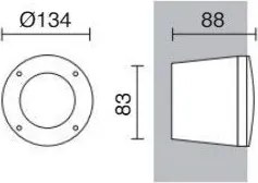NOVOLUX 084F-G31X1A-03 DEVON Kültéri Falba Építhető Lámpa Szürke GX53 IP66