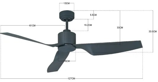 Lucci Air 210527 - Mennyezeti ventilátor AIRFUSION CLIMATE II fekete + távirányító