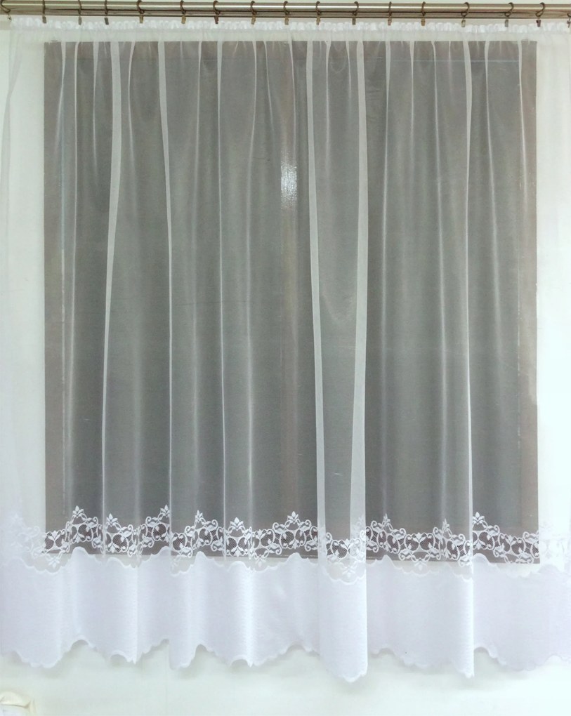 Mg Függöny 628/72 Fehér 350X150cm Kész Sk Szalaggal